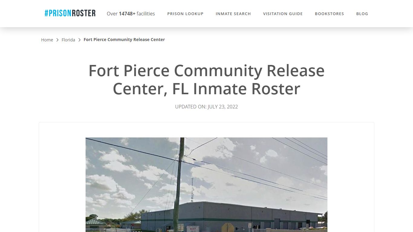 Fort Pierce Community Release Center, FL Inmate Roster